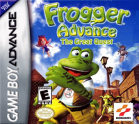 Frogger Advance: The Great Quest GameBoy Advance US box art